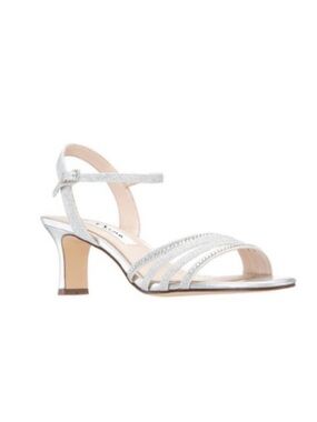 Nina silver strappy heal